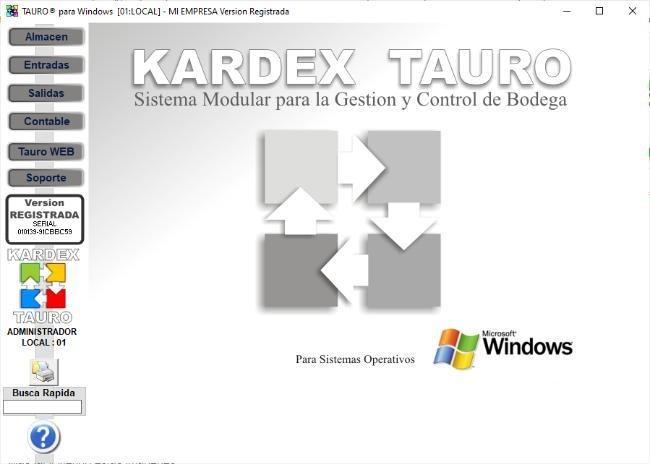 Software de Inventarios Kardex Tauro