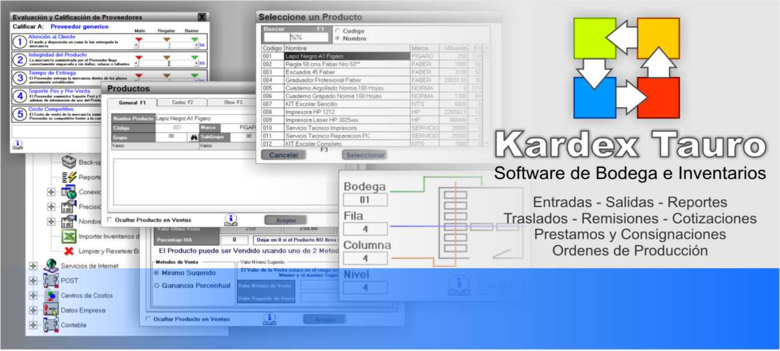 Software de Inventarios Kardex Tauro