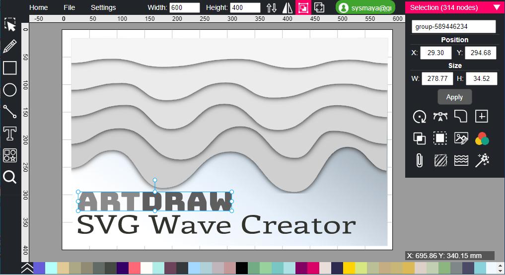 ArtDraw SVG Waves Generator