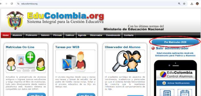 Como hacer la prematrícula